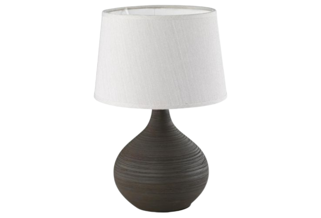Lámpara marrón cerámica de sobremesa modelo Martin E14