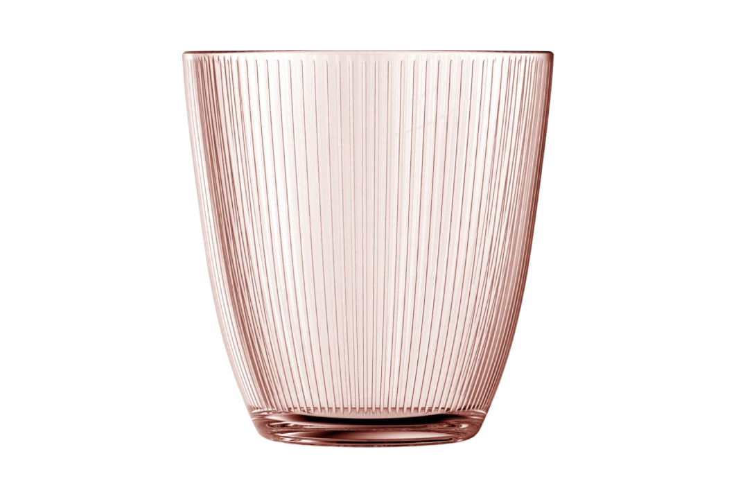 High Water Glass 31cl Stripy Pink