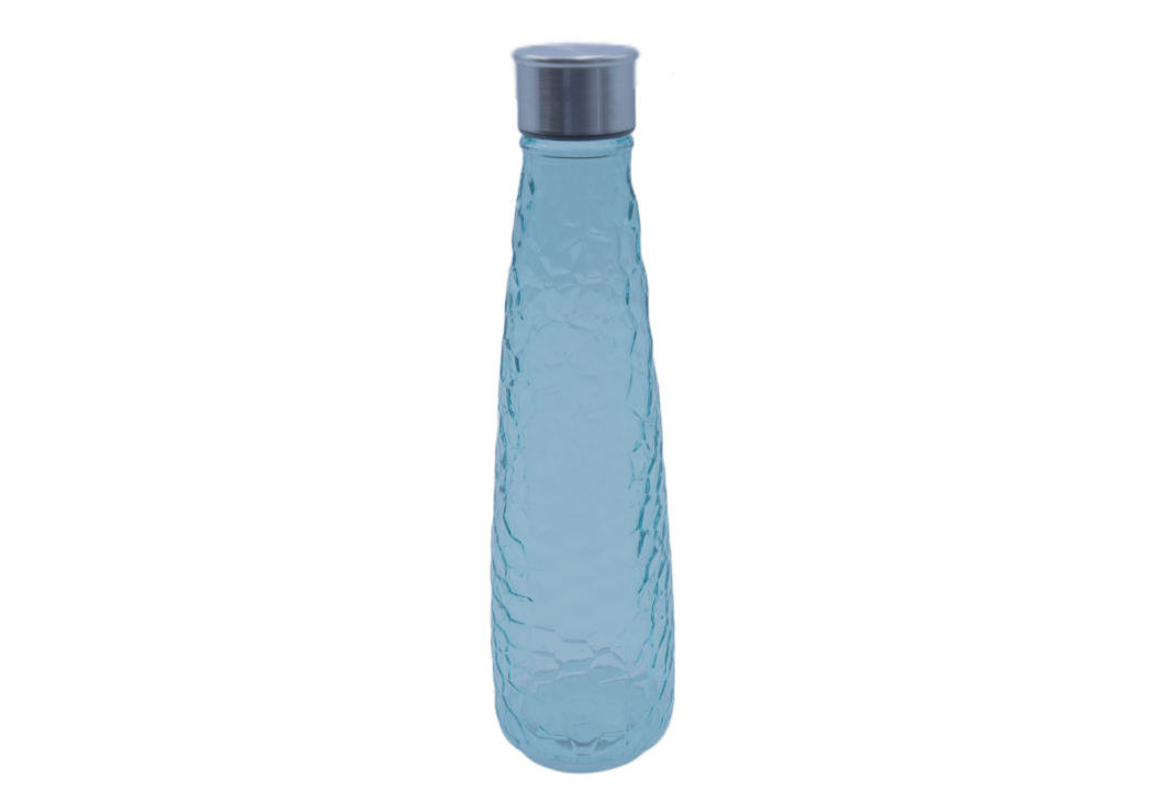 Botella 0,75 Cl vidrio azul conica viba