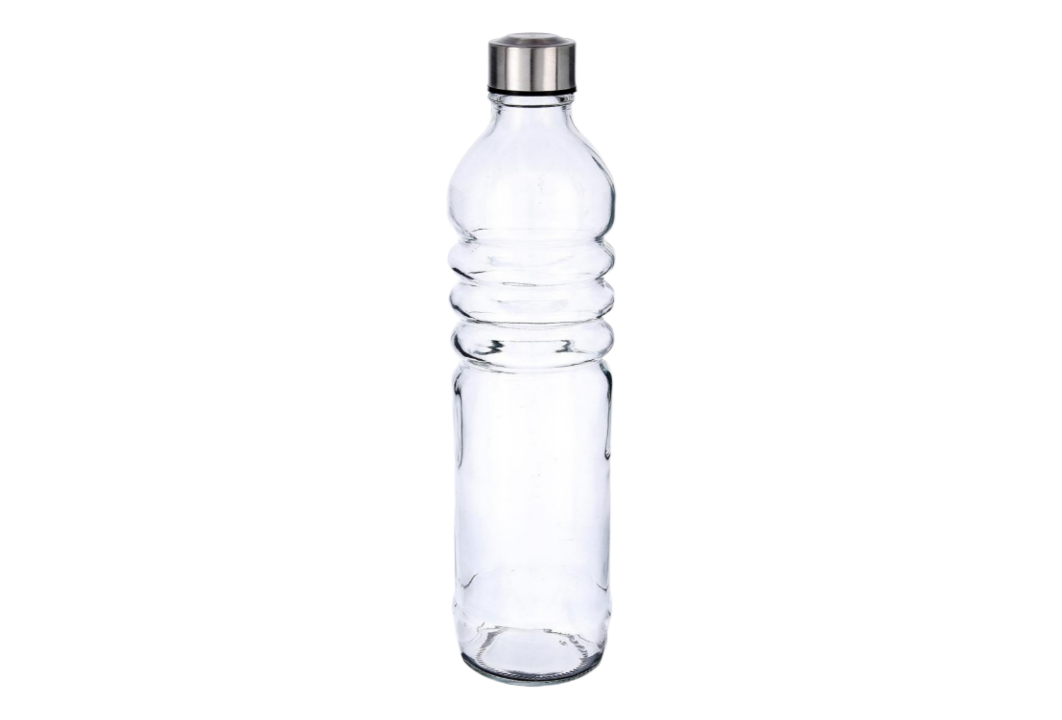 Botella 125 Cl vidrio transparente relieve fresh 1