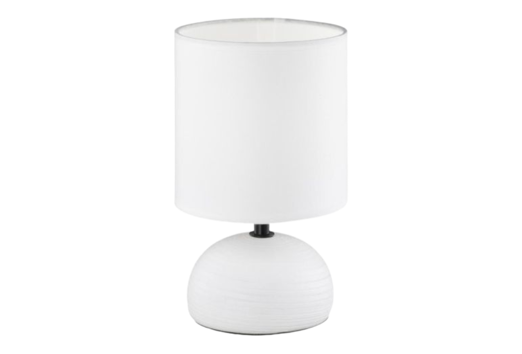 Lámpara blanca cerámica de sobremesa modelo Luci E14