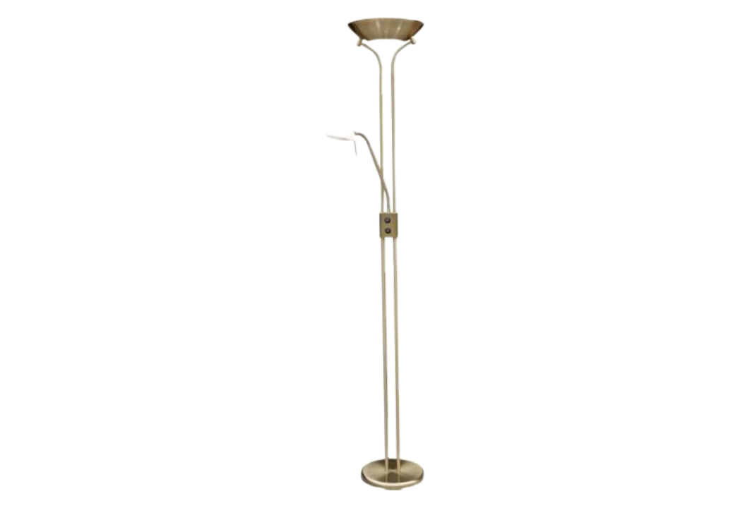 Lámpara de pie cuero con lector modelo Neon E27 185cm