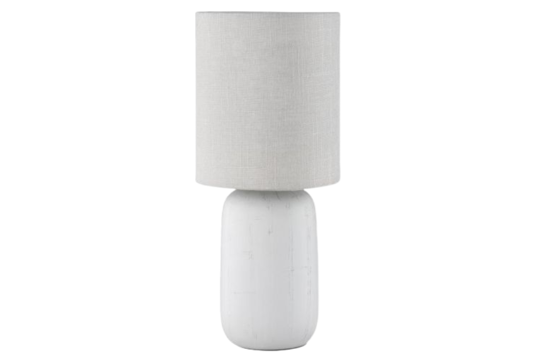 Lámpara gris cerámica de sobremesa modelo Clay E14
