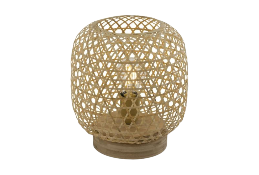 Lámpara de sobremesa de bambú Milena E27 27cm