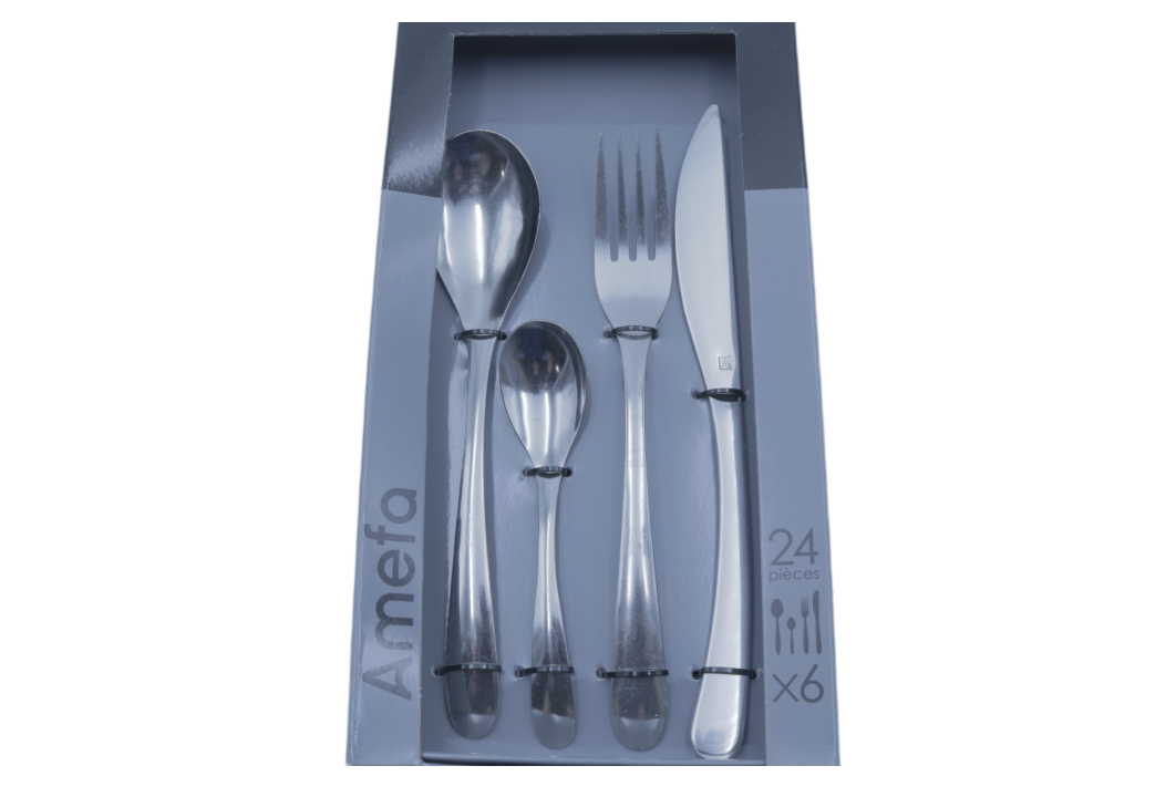 Set 24 stainless steel cutlery nymphea