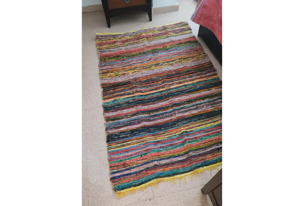 alfombra hilo hecha a mano 150x90 amarilla 3