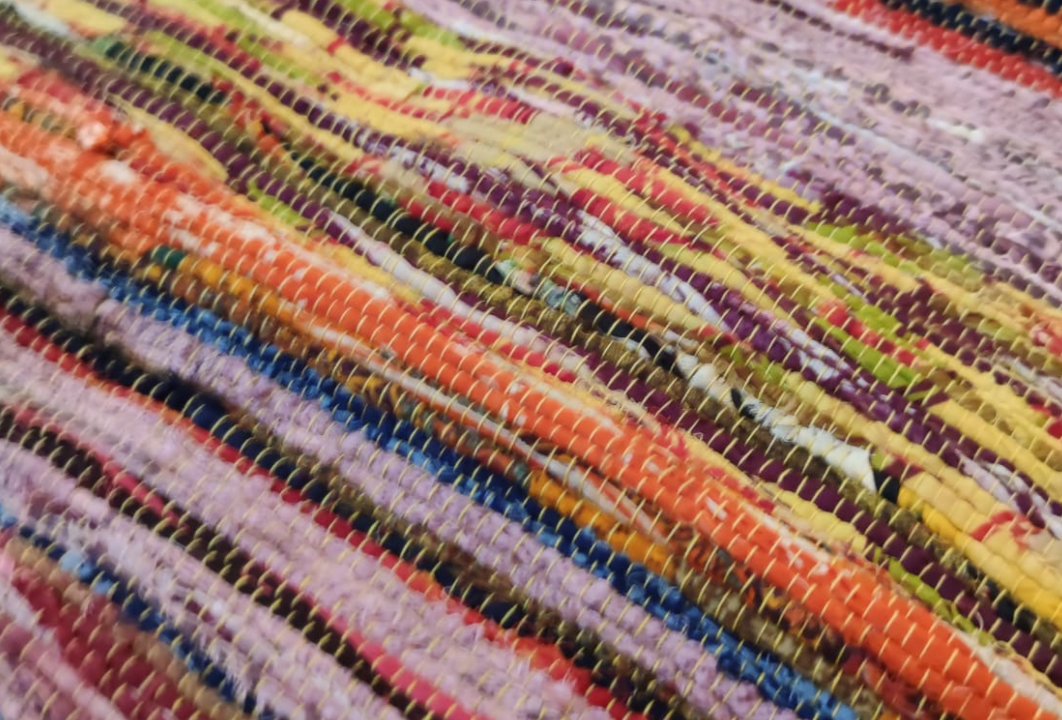 alfombra hilo hecha a mano 150x90 amarilla 4