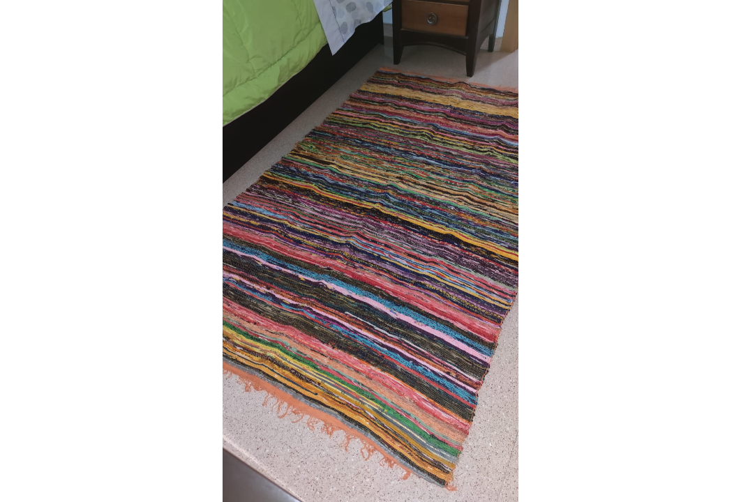 alfombra hilo hecha a mano 150x90 naranja 2