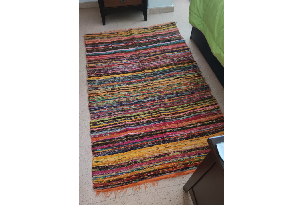 alfombra hilo hecha a mano 150x90 naranja 3