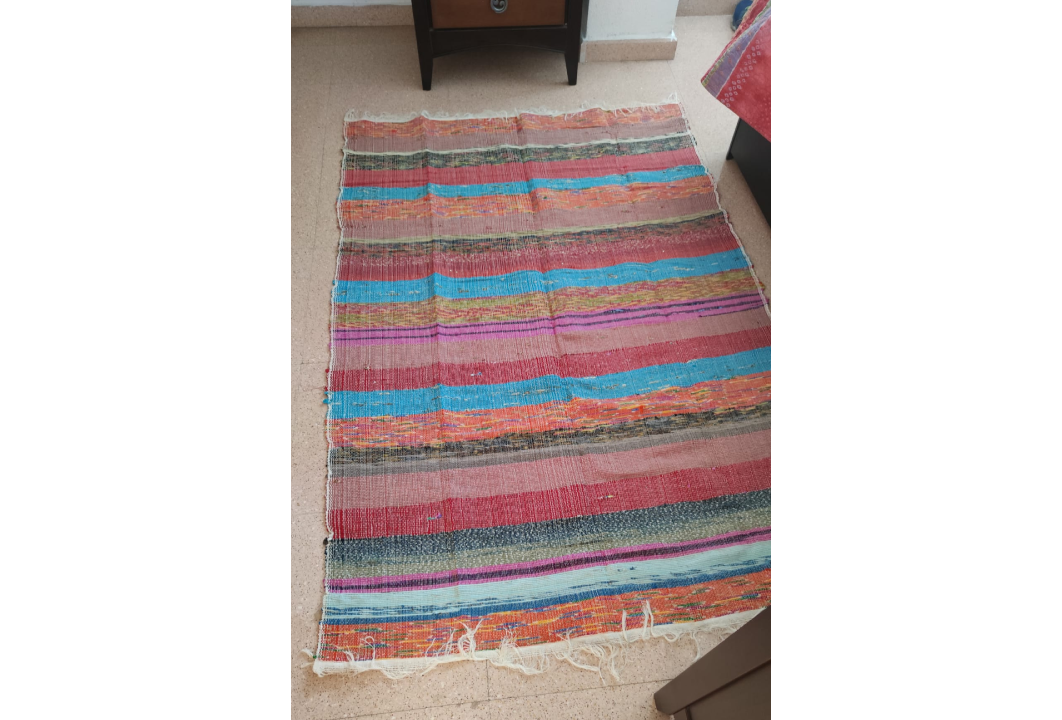 alfombra hilo hecha a mano 150x90 natural 3