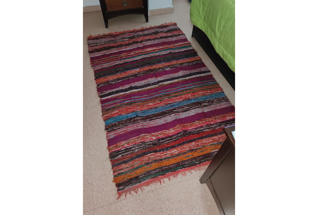 alfombra hilo hecha a mano 150x90 roja 2