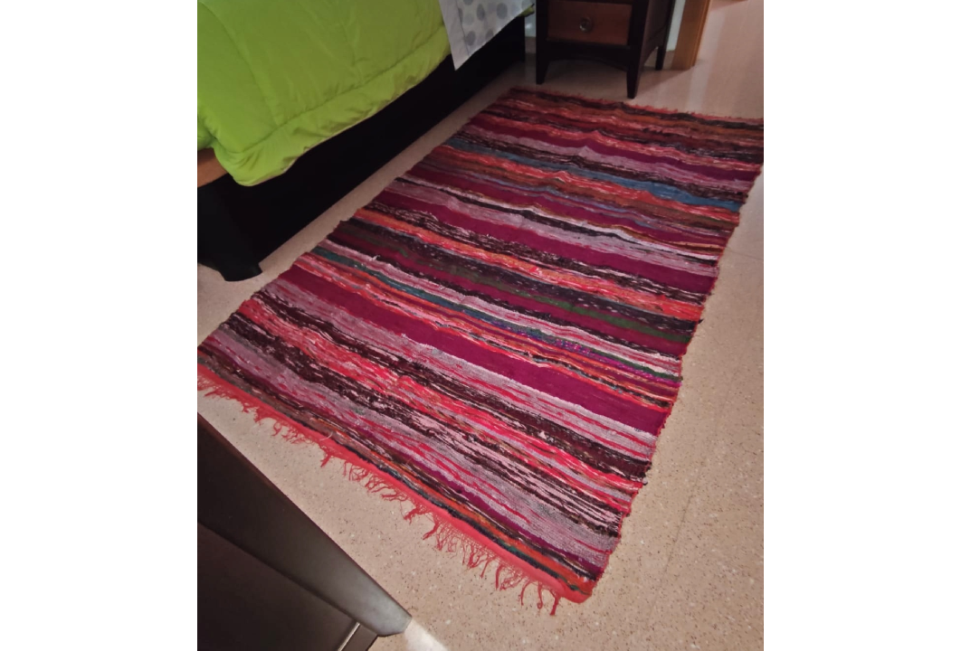 alfombra hilo hecha a mano 150x90 roja 3