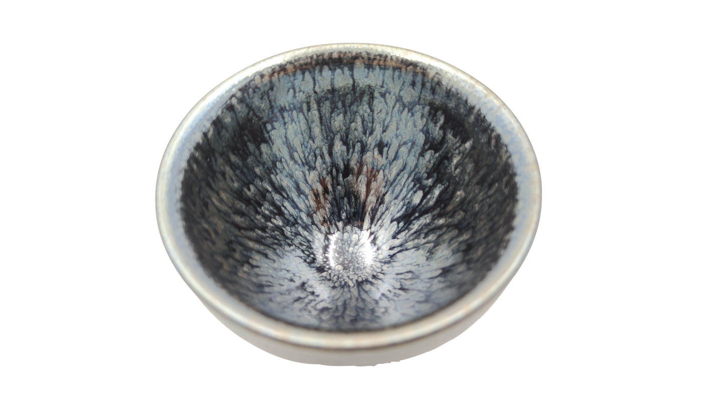 bol azul metalizado ceramica china 2
