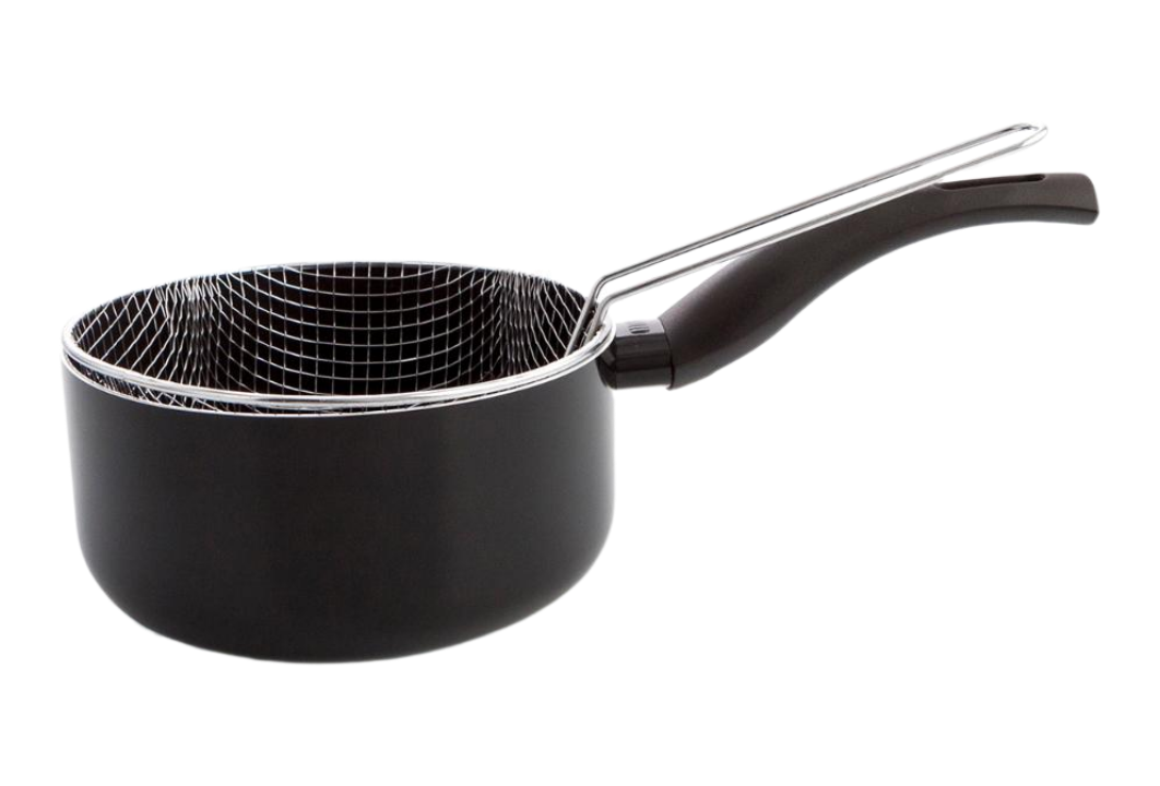 Hydra stamped aluminum saucepan with basket 18 cm