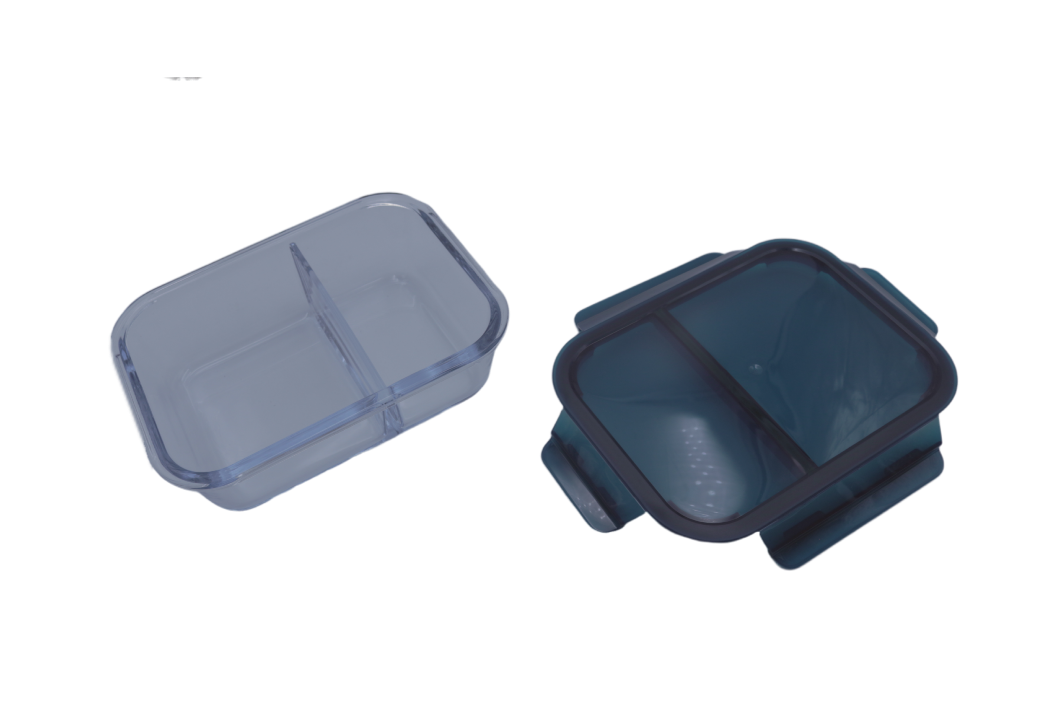 Astral glass lunch box with two compartments