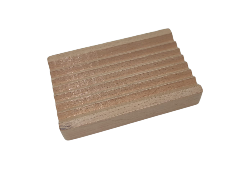 Jabonera madera rectangular dientes de sierra