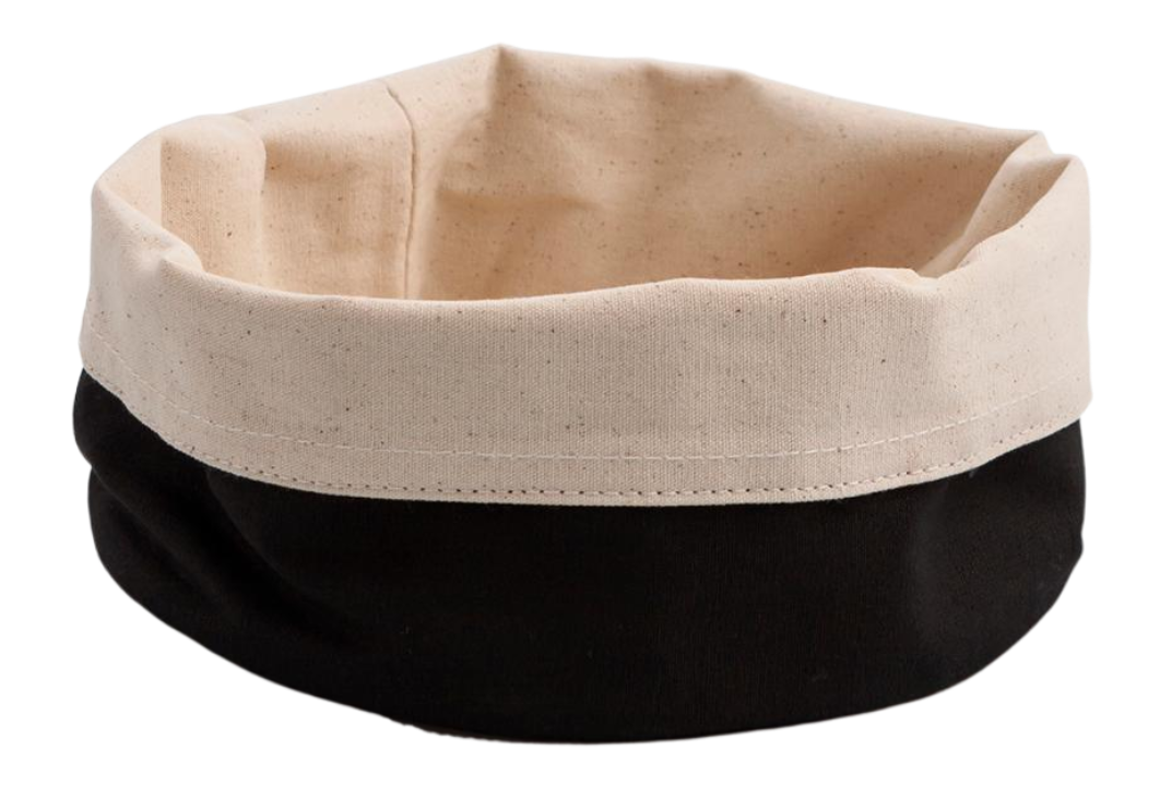 Round cotton textile bread basket 20 cm
