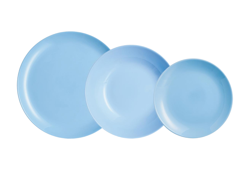 Set de vajilla de opalo diwali azul 18 piezas